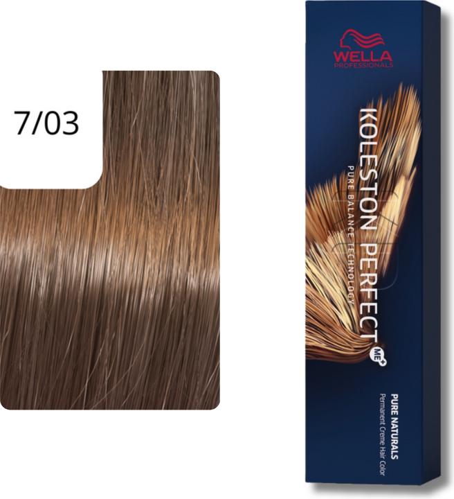 Actual product image Wella Koleston Pure Naturals (7/03 medium blonde natural-gold)