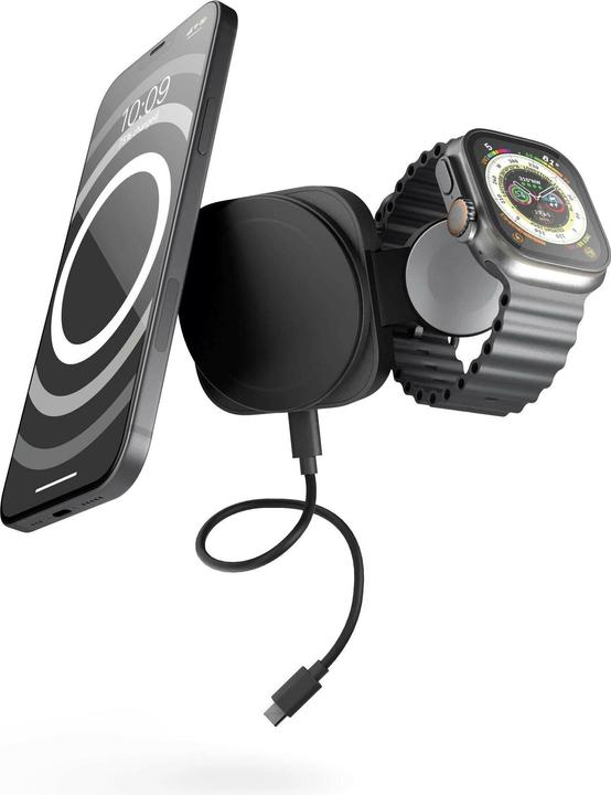 Actual product image Zens 1x 15W Qi2, 1x 5W Apple Watch incl. USB-C cable (20 W)