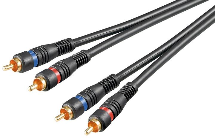 Actual product image Goobay Stereo connection cable 2x Cinch, double shielded (3 m)