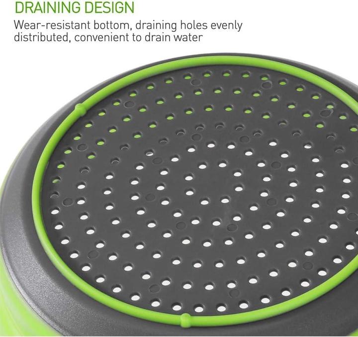 Actual product image ASMI Collapsible silicone strainer, foldable round drip tray