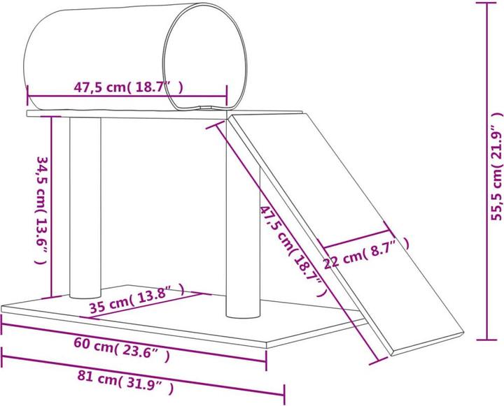 Actual product image VidaXL Sindbad (55.50 cm, Dark grey)