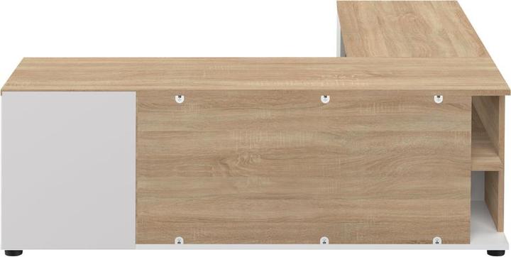 Actual product image Temahome Angle TV Stand white and oak (40 x 46 cm)