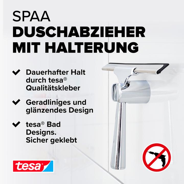 Produktbild tesa SPAA Duschabzieher inkl. Klebelösung ohne Bohren