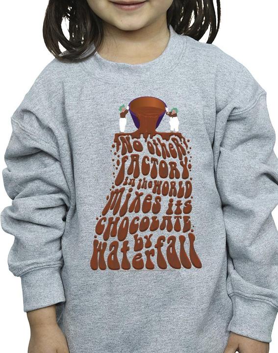 Actual product image Willy Wonka & the Chocolate Factory Girls Chocolate Waterfall Sweatshirt (140, 146)