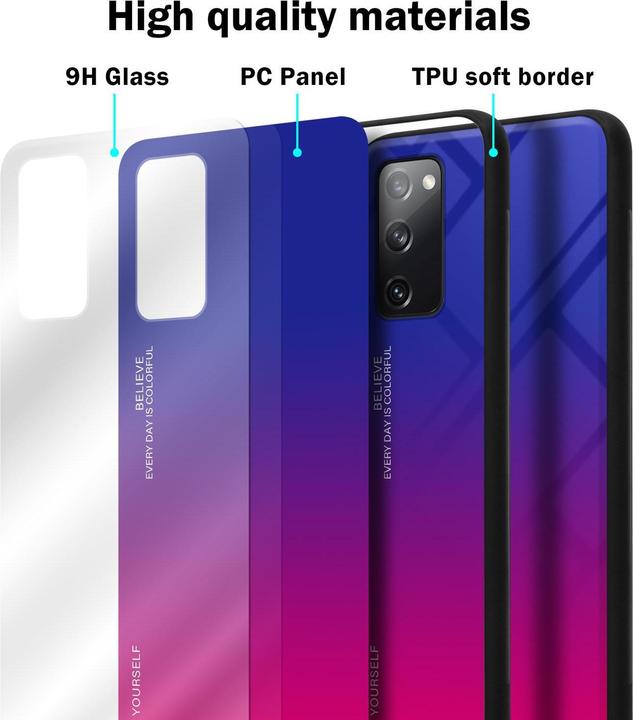 Actual product image Cadorabo TPU 2 colors glass cover (Samsung Galaxy S20 FE)