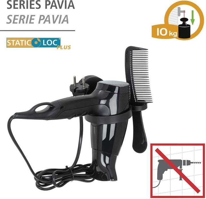 Actual product image Wenko Hairdryer holder Static-Loc Plus Pavia