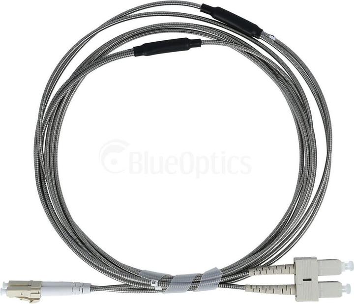Produktbild BlueOptics stahlarmiertes Duplex LWL Patchkabel LC-SC Singlemode G.657.A1 50 Meter (50 m)