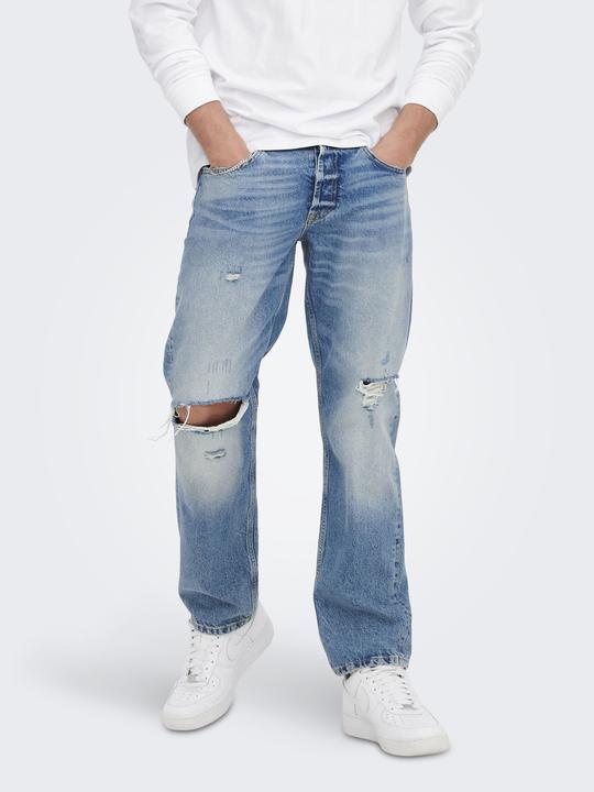 Actual product image Only & Sons ONSEDGE LIGHT BLUE Loose Fit Jeans (W29/L30)