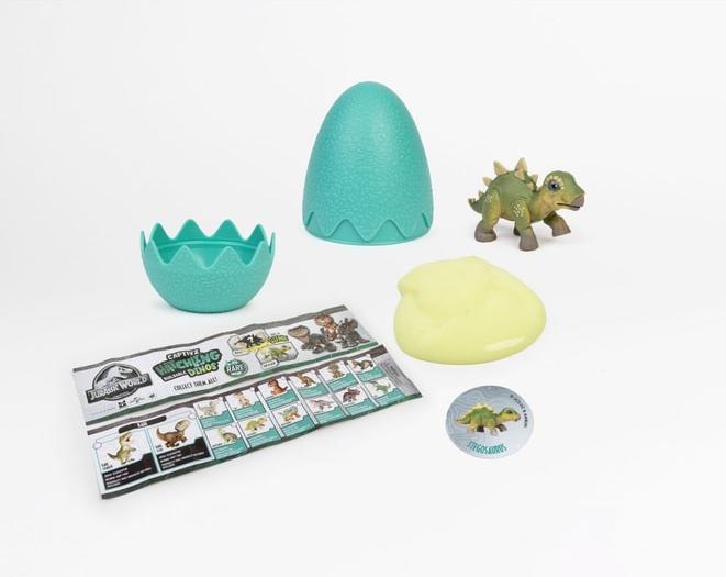 Actual product image Magni Jurassic World Hatchlings Edition eggs with buildable baby dinosaur