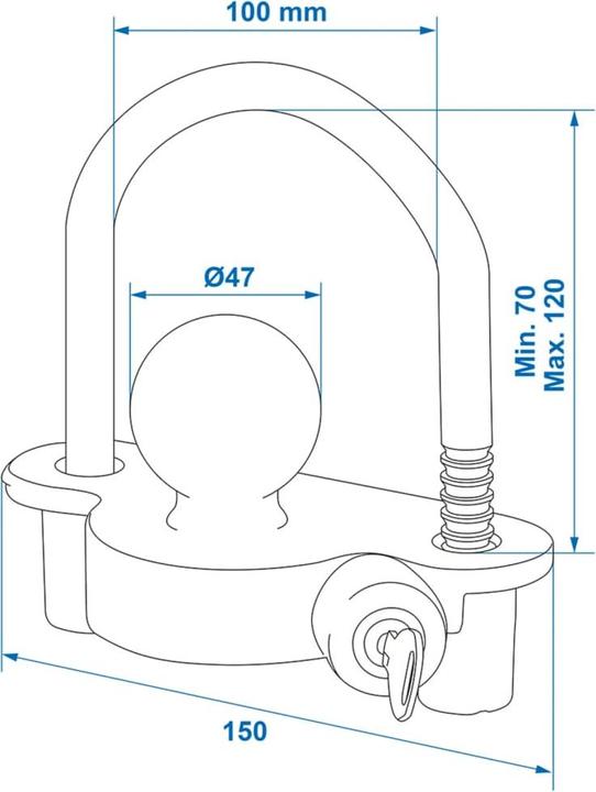 Actual product image ProPlus Trailer anti-theft padlock
