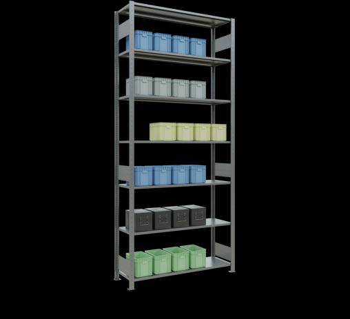 Actual product image Schulte Lagertechnik MULTIplus150 basic racking system with length ledgers