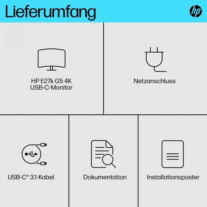 Produktbild HP E27k G5 (3840 x 2160 Pixel, 27")