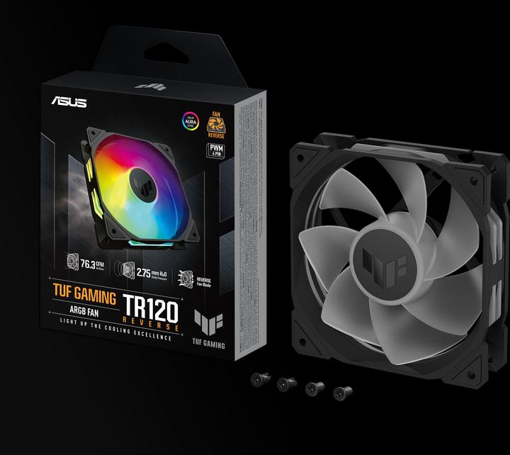 Produktbild ASUS Fan TUF GAMING TR120 FAN ARGB REV BLK (120 mm, 1 x)