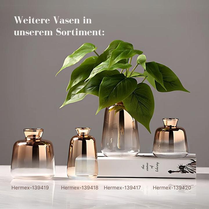 Actual product image Hermex Dekovase Glasvase Tischvase Blumenvase Designvase (1 x)
