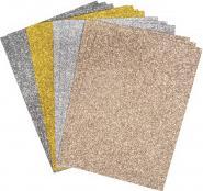 Trimcraft Glitter paper mix - Basics, A5, self-adhesive, 12 (12 x)