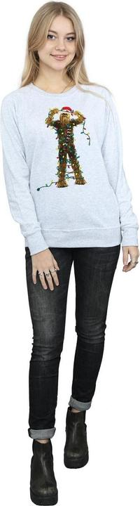 Actual product image Star Wars Womens/Ladies Chewbacca Christmas Lights Sweatshirt (M)