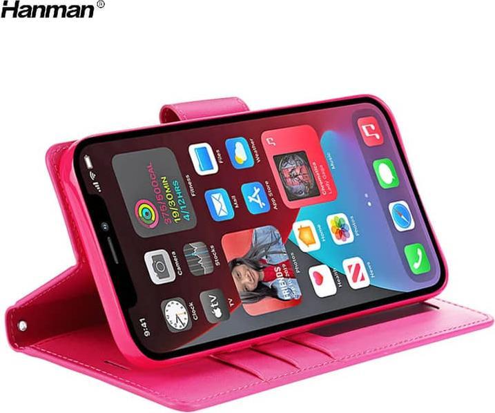 Produktbild Hanman Apple iPhone XS Max - Mill Flip Case mit 3 Kartenfächern, pink (Apple iPhone XS Max)