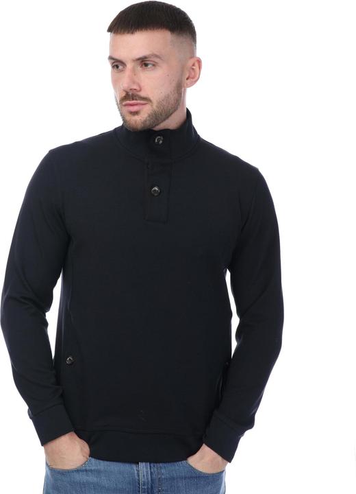 Actual product image Mercery Mens Lux Jersey Button Neck Sweatshirt (M)