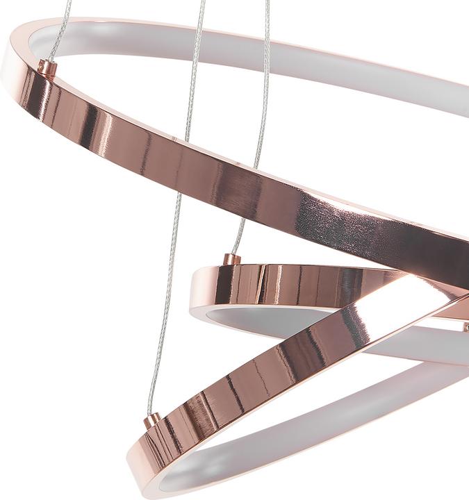 Productafbeelding Beliani Hanglamp LED roségoud 3 ringen ATREK (E27, 2962 lm)