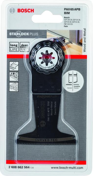 Produktbild Bosch Professional Zubehör BIM Tauchsägeblatt PAII 65 APB, Wood and Metal, 50 x 65 mm, 1er-Pack