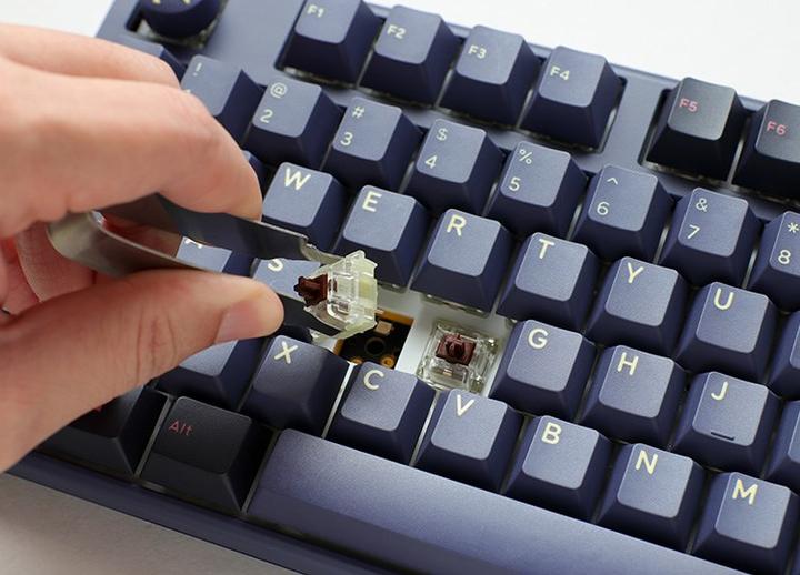 Actual product image Ducky One 3 Cosmic Blue Gaming Keyboard, RGB LED - MX-Blue (DE, Cable)