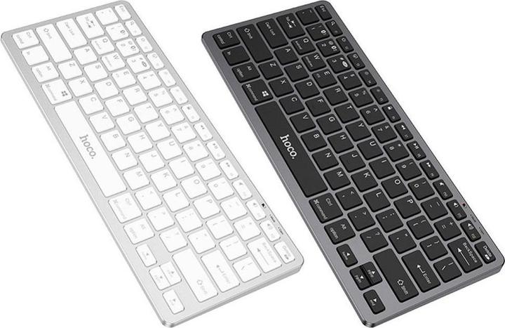 Produktbild Hoco Headphone with microphone EOL wireless keyboard QWERTY GM32 silver (Eng. Int., Kabelgebunden)