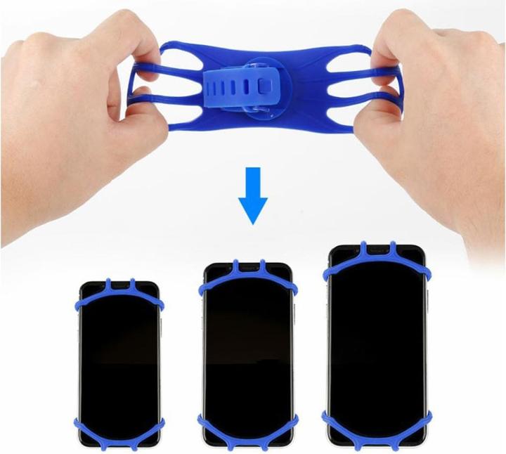 Image du produit Deltalabs Universal Fahrrad Velo Silikon Halterung 360° Drehbar Handy / Smartphone (4"- 6")