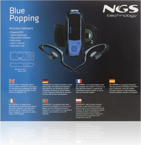 Produktbild NGS 4gb mp3 player. earhooks,neck strap & armband included (4 GB)