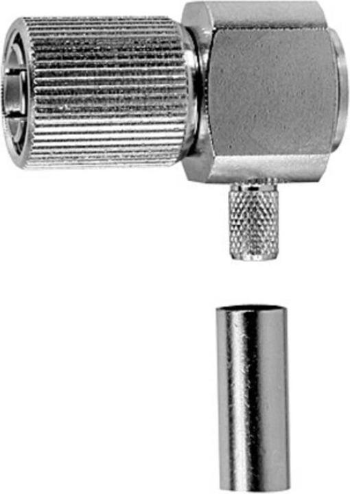 Actual product image Telegärtner 1.6/5.6 Cable angle plug crimp G02 screw, solder/crimp, G02 (RG-59B/U), a=26, b=13 (PU??)