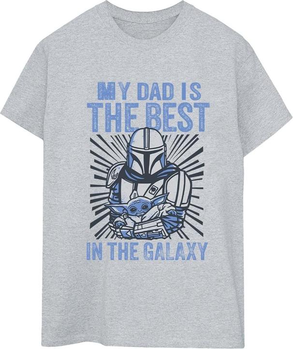 Immagine prodotto Star Wars Mandalorian Best Dad Maglietta Ampia Donna (4XL)