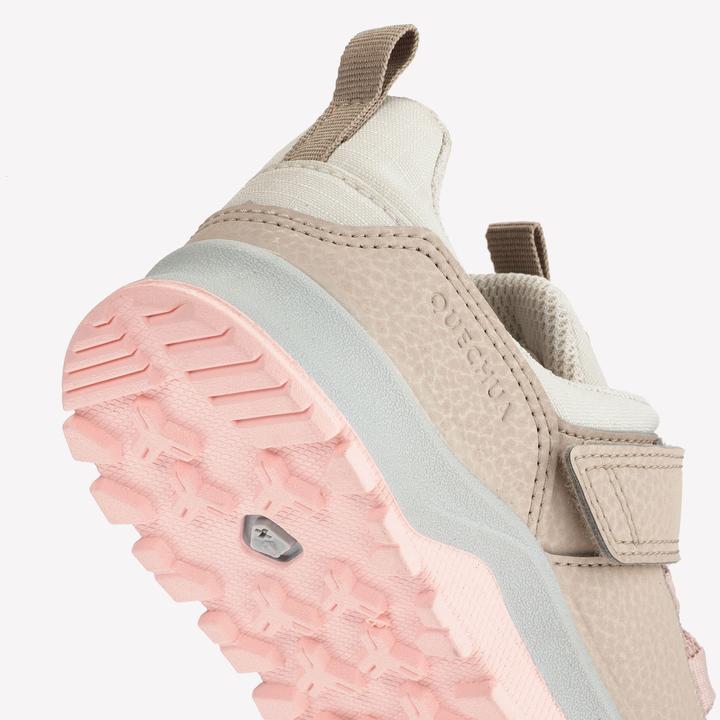 Produktbild Quechua Wanderschuhe Kinder Gr. 28–34 niedrig Klettverschluss Wandern - NH500 beige/rosa (31)