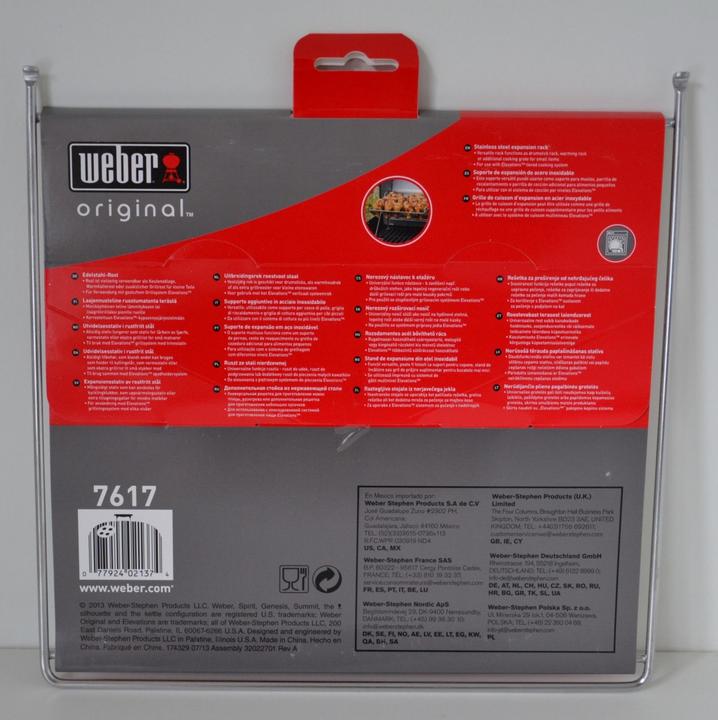 Actual product image Weber Elevations Tiered Cooking System Extension grate