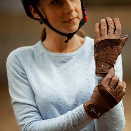 Produktbild Horze Reithandschuhe aus Leder und Mesh, Damen (7)