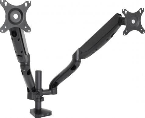 Produktbild Art RAMM L-18GD Tischhalterung auf Gasfedern für 2 Monitore LED/LCD 10-32 L-18GD 9kg 2xUSB3.0 (Esstisch, 32")
