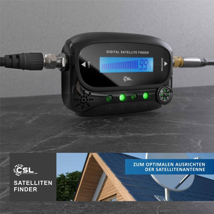 Actual product image CSL Satellite finder, digital satellite finder with level scale & signal tone, satellite finder
