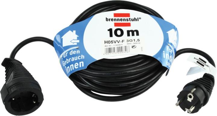 Productafbeelding Brennenstuhl Hoogwaardige kunststof verlengkabel 10m zwart (10 m, CEE 7/3)