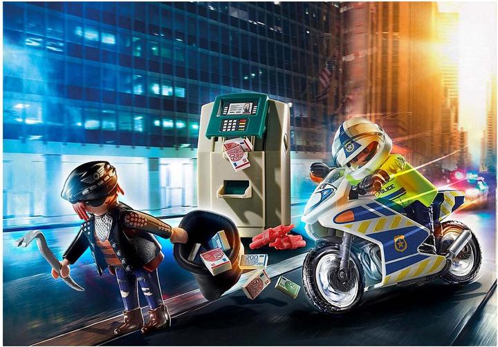 Actual product image Playmobil Police motorbike: pursuit of the money robber (70572, Playmobil City Life)