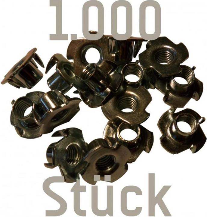 Immagine prodotto Kletterbude 1000 dadi drive-in M10 per la costruzione di pareti da arrampicata per le prese da arrampicata (Argento)