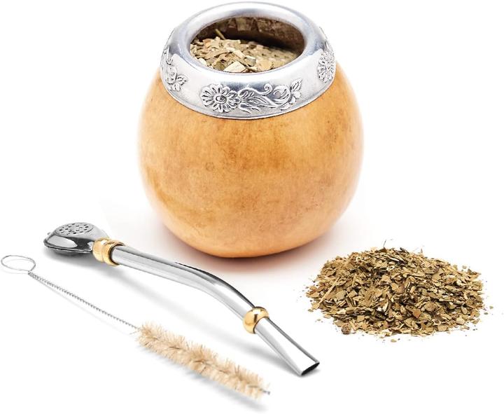 Image du produit Balibetov Set aus natürlicher Kürbistasse für Mate Tee (200 ml, 1 x)