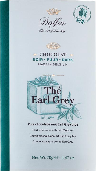Produktbild Dolfin Zartbitterschokolade mit Earl Grey Tee (70 g)