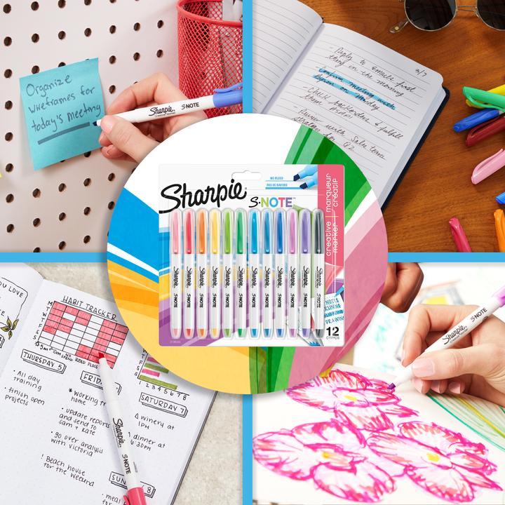 Actual product image Sharpie Permanent marker S-Note Creative 1-5 mm, 12 pieces (Multicoloured, 5 mm, 12 x)