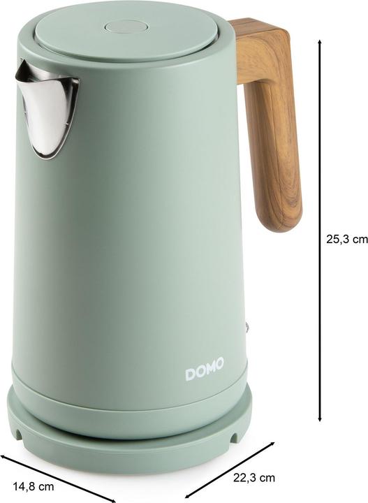 Immagine prodotto Domo DO 9282 WK Wasserkocher 1,7L 2200W matt grün (1.70 l)