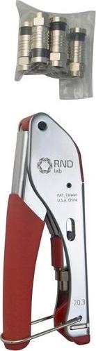 RND Fixed compression tool and F-connector set 143mm (292 mm)