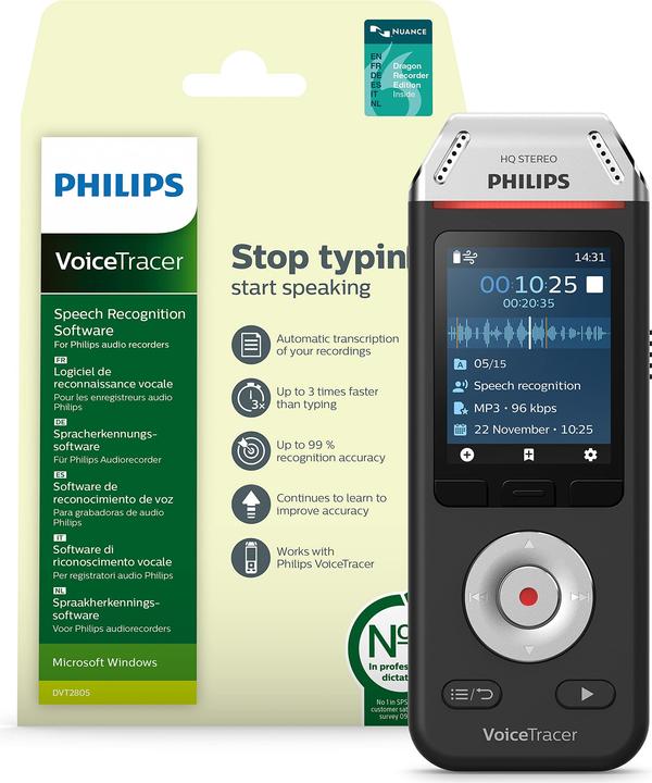 Actual product image Philips Voice Tracer DVT2810 (8 GB)