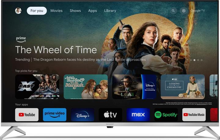 Image du produit Sharp TV QLED GOOGLE TV, 43 POLL, Résolution : 3840 (43", QLED, 4K)