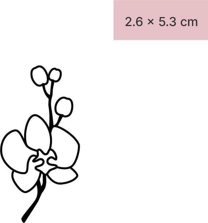Actual product image minink Temporary tattoo - Beautiful orchid