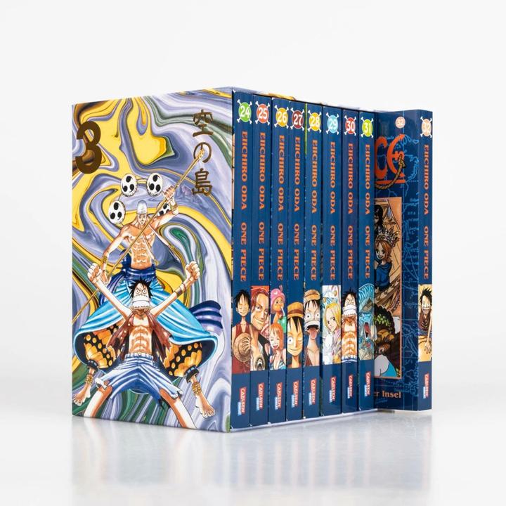 Actual product image One Piece Sammelschuber 3: Skypia (inklusive Band 24–32) (German, Eiichiro Oda, 2023)