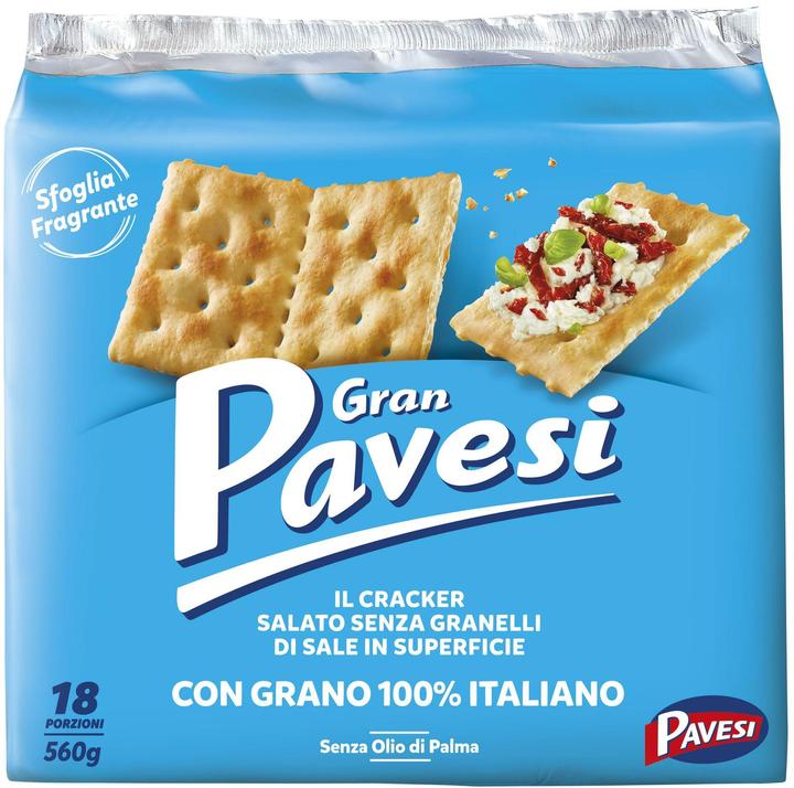 Immagine prodotto Barilla Gran Pavesi Apéro Crackers nature 560 g, Tipo di prodotto: Crackers (560 g)