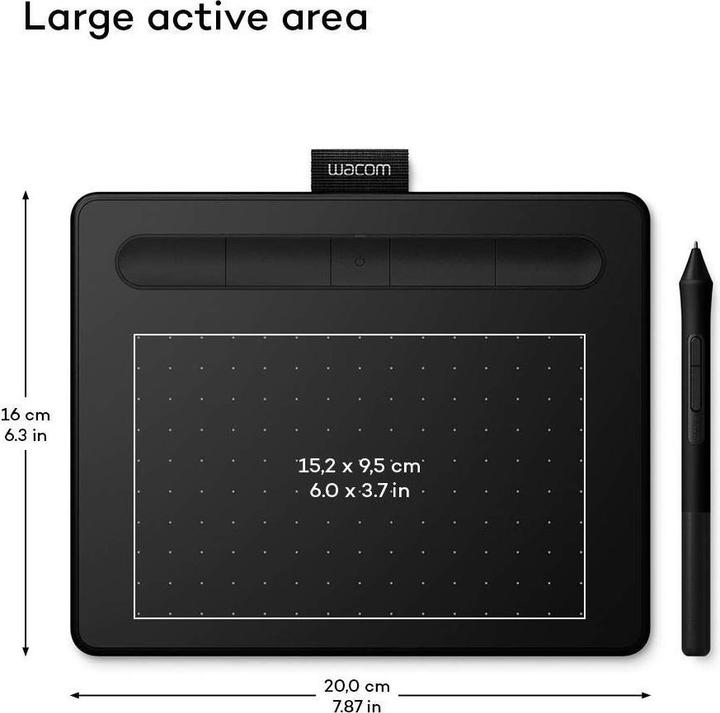 Actual product image Wacom Intuos Basic Pen S Black (7", 2540 lpi)