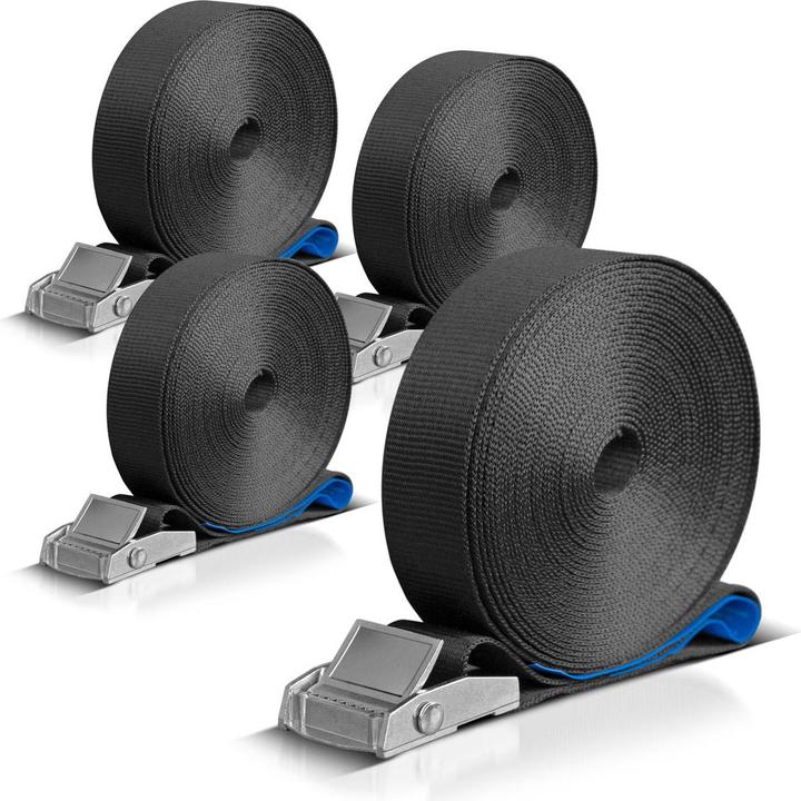Immagine prodotto Stahlwerk Set di 4 cinghie di fissaggio 6 m x 25 mm LC 250 daN Cinghie di fissaggio Cinghie di fissaggio